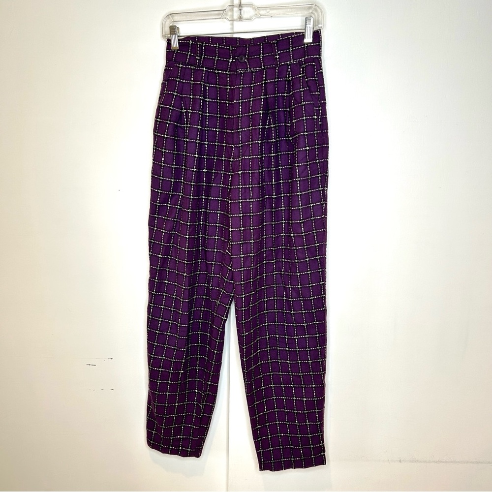 Vintage Benetton Check Wool Pants